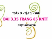 Bài 3.35 Toán 9 tập 1 SGK Kết nối tri thức